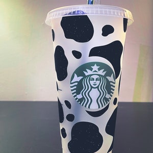 Cow print Starbucks cup