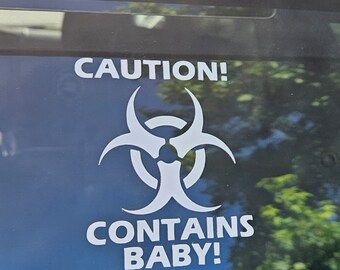 Baby On Board Sticker - BioHazard Caution Contains Baby