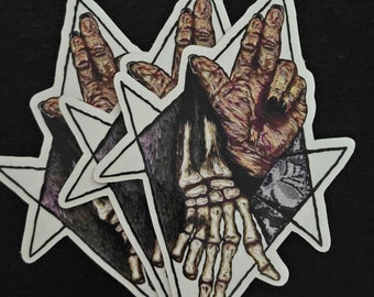 As Above So Below - Sticker of Hand Embroidery