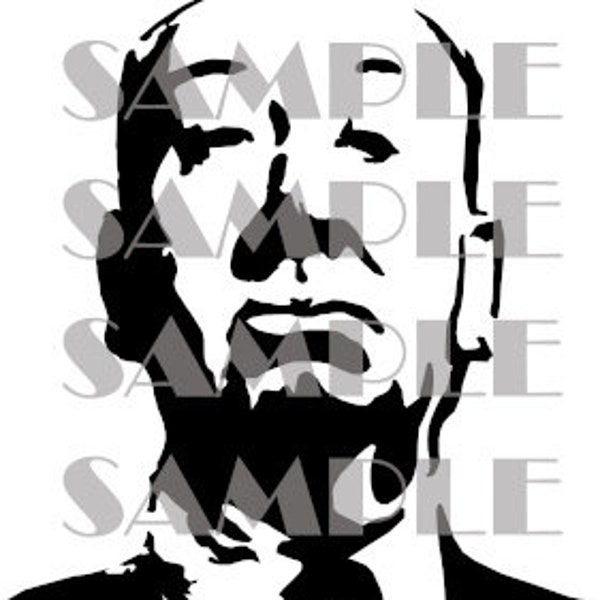 Alfred Hitchcock Stencil - Digital Image