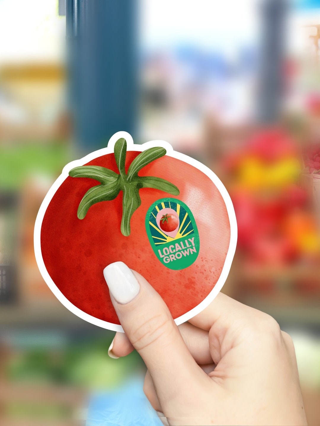 Locally Grown Tomato Sticker: Add Freshness and Flavor to Your