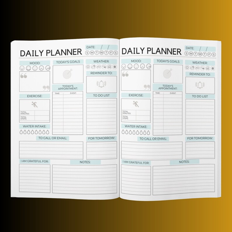 Daily Planner, Notebook Planner, Productivity Planner, Diary Planner, Weekly & Daily Organizer