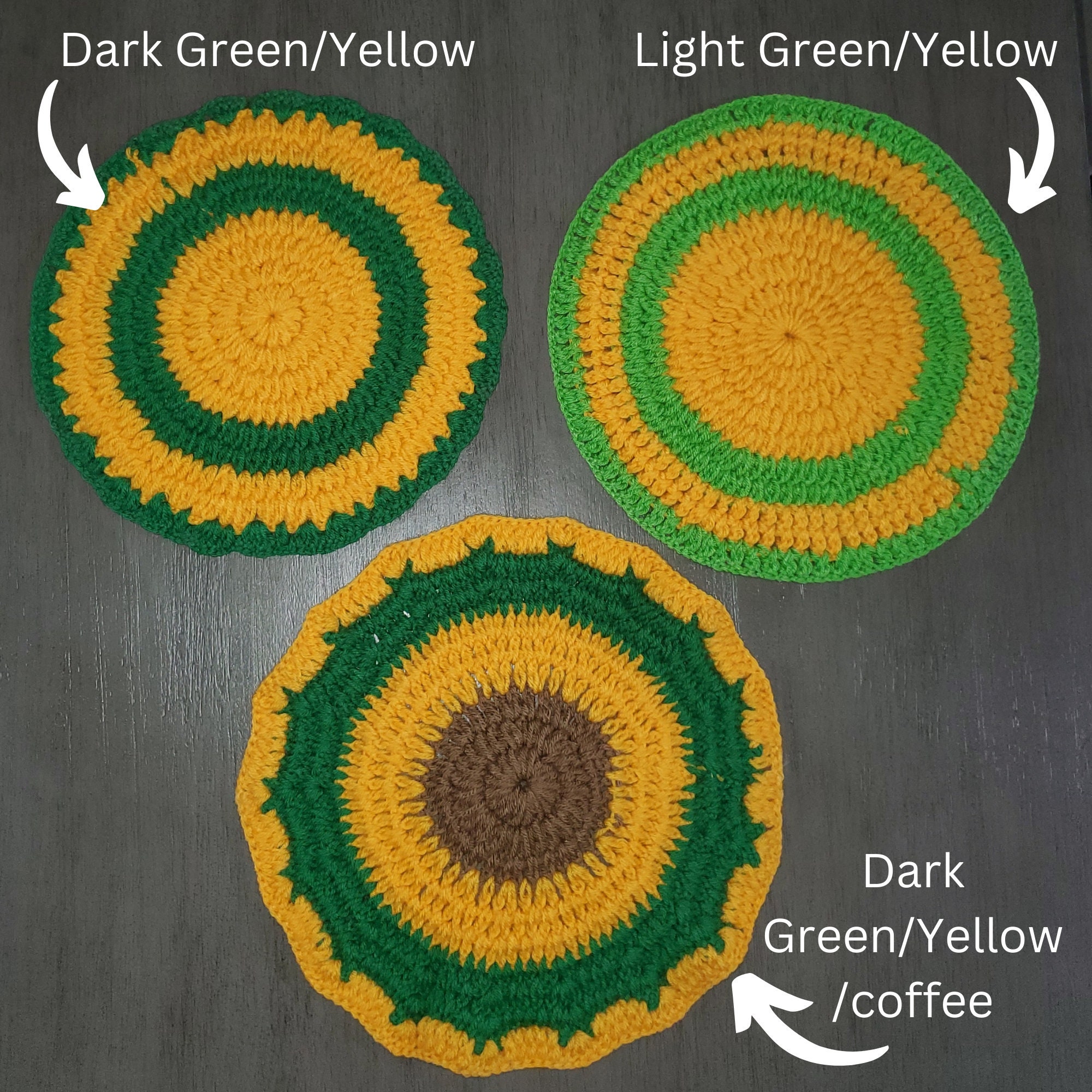 Crochet Table Mats, Crochet Placemats, Crochet Round Placemats