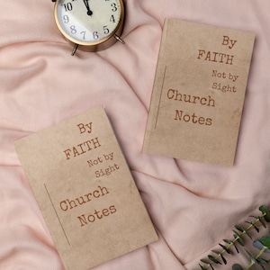 Church Notes Journal, Sermon Notebook, Christians Gift, Bible Notes Notebook, Notes and Prayer, Bible Study Notebook, Sermon Notes Booklet.
