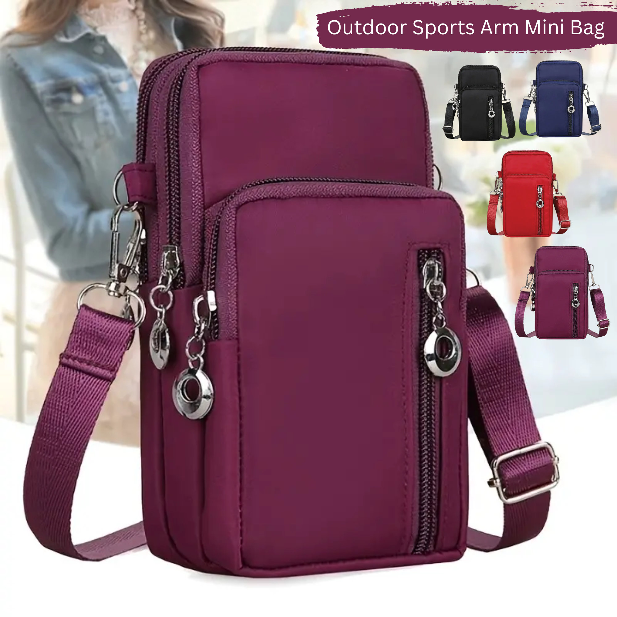 Outdoor Sports Arm Mini Bag Running Phone Purse Casual Mini 