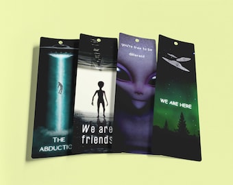 Segnalibri alieni: regalo fantascientifico spaziale (set da 4)