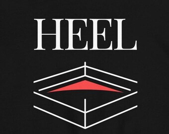 Heel - Funny Wrestling Hoodie, unisex, nostalgic wrestling ring, cool design, gift for WWE, AEW and Indie pro wrestling fans