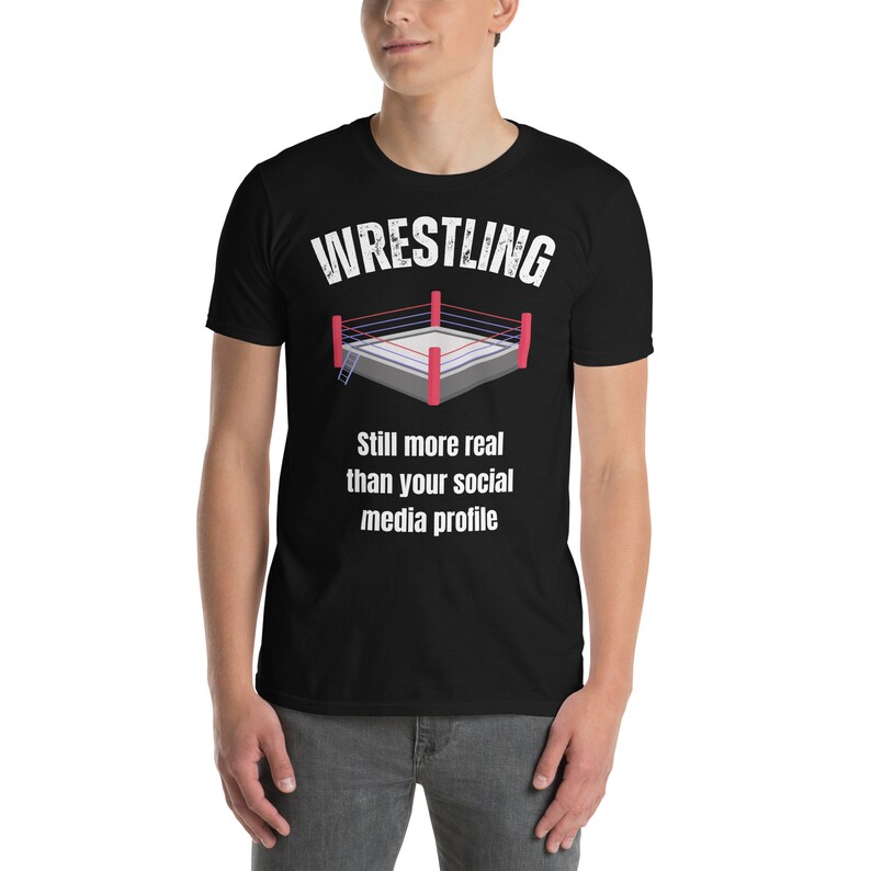 Wrestling And Social Media Funny Wrestling Shirt Unisex Facebook wrestling-and-social-media-funny-wrestling-shirt-unisex-facebook