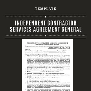 Independent Contractor Services Agreement general