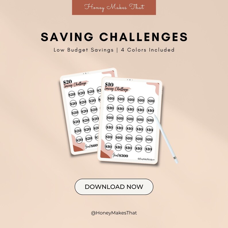 Savings Challenge Bundle | Digital Download | A6 Budget Binder | Saving ...