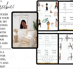 Black Girl Digital Planner Goodnotes Planner Odaterad Digital planerare Xodo Planner Notability-mall Noteshelf Journal Black Girl Magic. bild 7