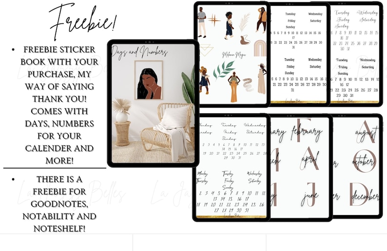 Black Girl Digital Planner Goodnotes Planner Odaterad Digital planerare Xodo Planner Notability-mall Noteshelf Journal Black Girl Magic. bild 7