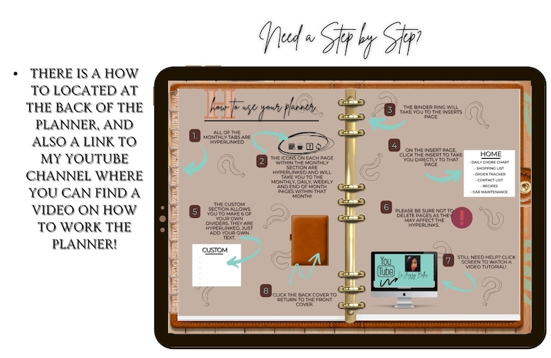 Black Girl Digital Planner Goodnotes Planner Odaterad Digital planerare Xodo Planner Notability-mall Noteshelf Journal Black Girl Magic. bild 8