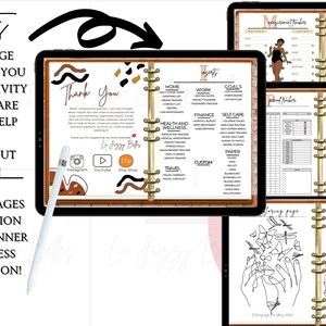 Black Girl Digital Planner Goodnotes Planner Odaterad Digital planerare Xodo Planner Notability-mall Noteshelf Journal Black Girl Magic. bild 5