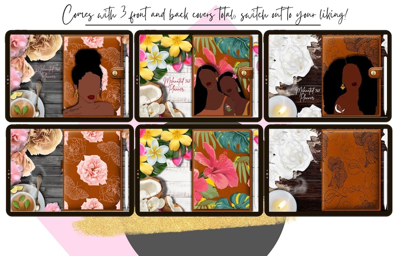 Black Girl Digital Planner Goodnotes Planner Odaterad Digital planerare Xodo Planner Notability-mall Noteshelf Journal Black Girl Magic. bild 2