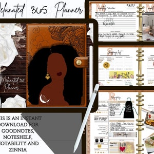 Black Girl Digital Planner Goodnotes Planner Undated Digital planner Xodo Planner Notability template Noteshelf Journal Black Girl Magic.