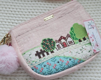 Quilted crossbody bag | handmade quilted applique purse | unique item | accessories