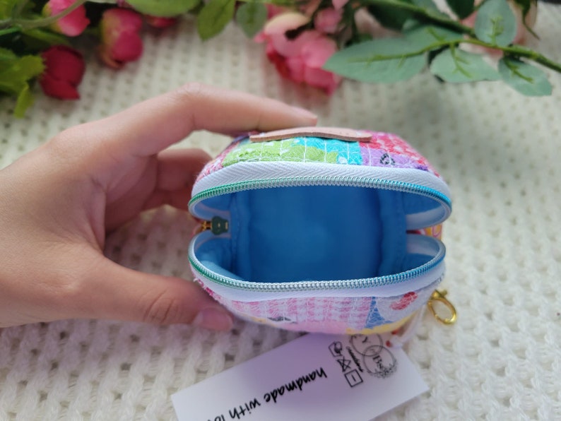 Patchwork Quilted Small Pouch Keychain Pouch Accessory Etsy