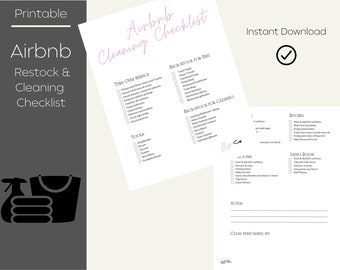 Printable Airbnb Cleaning and Restock Checklist