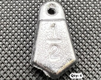 thumbnail image 2 of B And W Tackle 4 Oz Flat Bank Sinkers – 25 Pack, Lead Fishing Weights, Fresh Or Saltwater, Made In USA 2 of 6