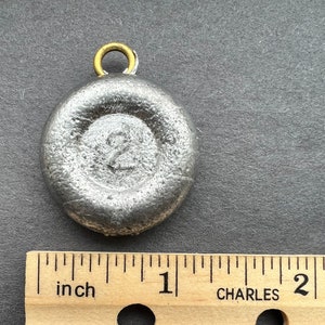 Flat Round River Sinker, Qty 2 per package