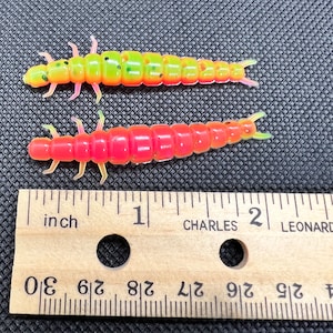 2.2 inch caddis fly larva, 10 per pkg.