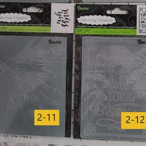 Darice Border Embossing Folders, Darice Embossing Folders NIP, Cardmaking, Scrapbooking, Crafting, Paper Crafts, Group 2, 3, 4, & 7 2.11 Miss You