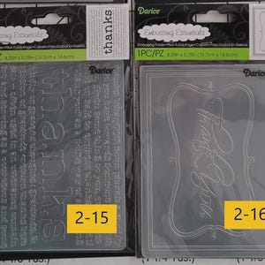 Darice Border Embossing Folders, Darice Embossing Folders NIP, Cardmaking, Scrapbooking, Crafting, Paper Crafts, Group 2, 3, 4, & 7 2.15 Thanks Define
