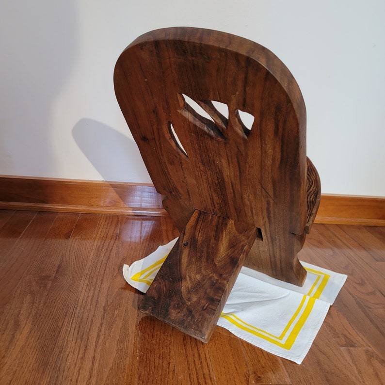 Vintage African Wooden Chair Gorilla 1990s image 7