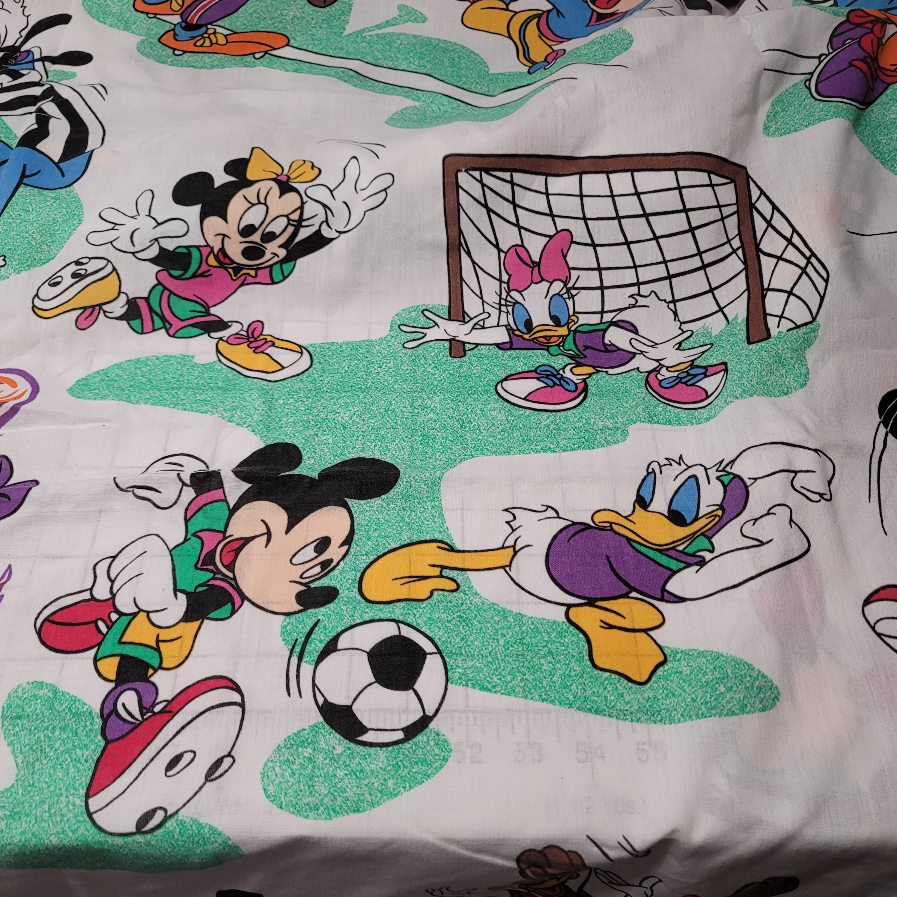 Disney Mickey Sports Twin Flat and Fitted Sheets | Vintage 80s