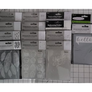 Pastas de gravação de borda, escolha de um pacote, NIP de pastas de gravação Darice, confecção de cartões, scrapbooking, artesanato, artesanato em papel, grupo sete