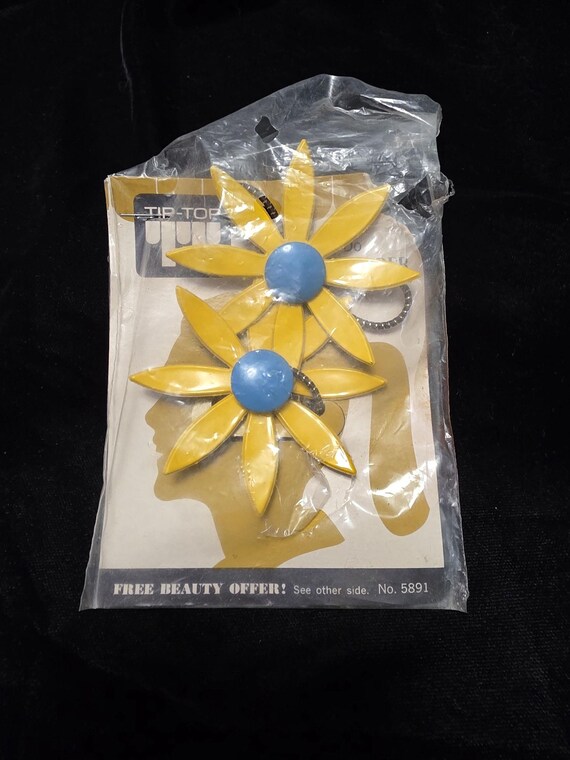Tip-Top Pony-Tail Holders, NIP, Two (2) Matching Hair Accessories - Vintage