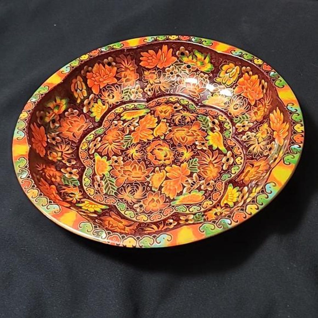 Tin Bowl Decatur Daher Decorated Ware Round Metal Tin Bowl, Vintage - Etsy