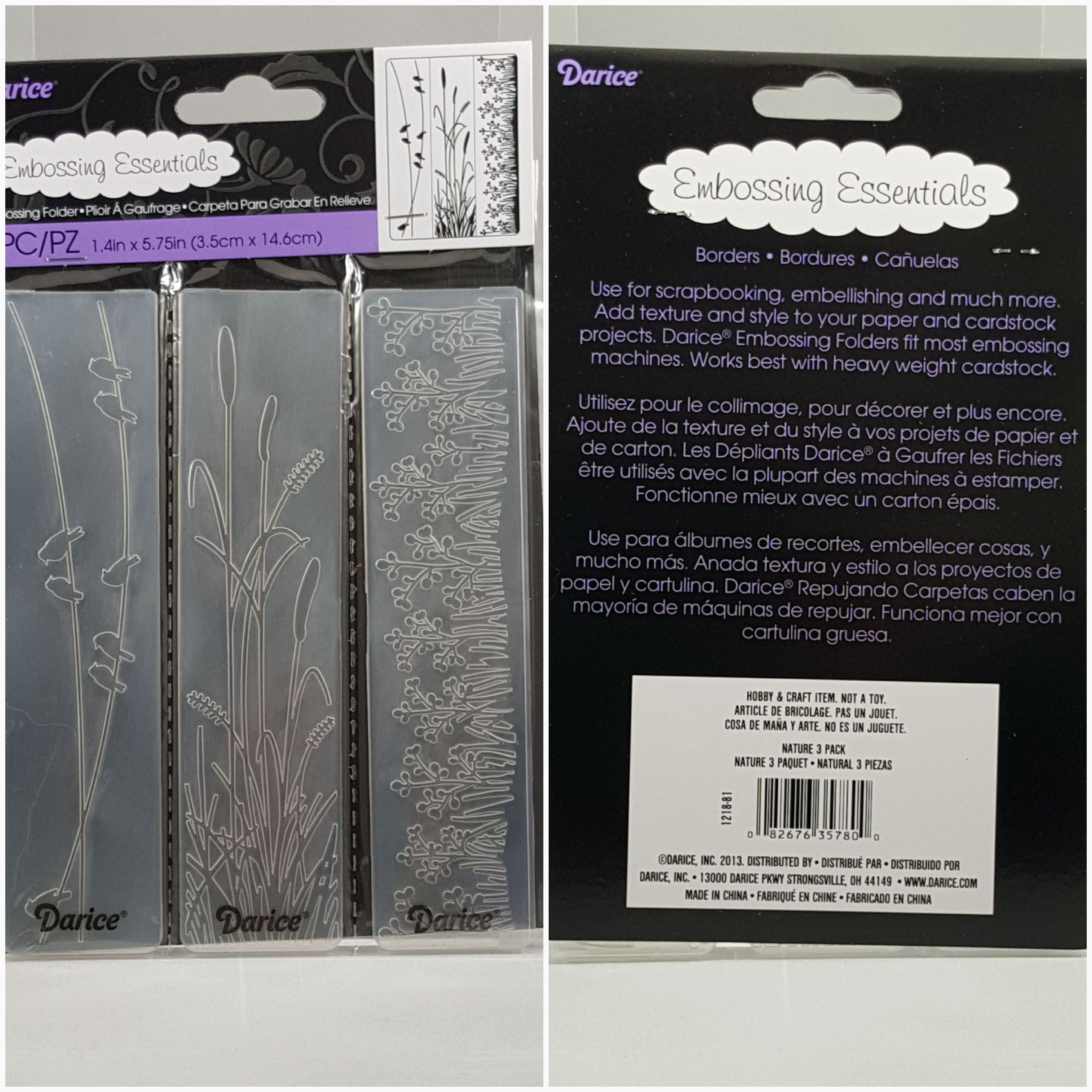 Border Embossing Folders 3 Pieces Each Set, Darice Embossing Folders ...