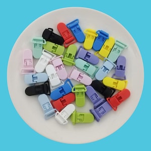 Clips de plástico para chupete, accesorio de cadena para hacer uno mismo