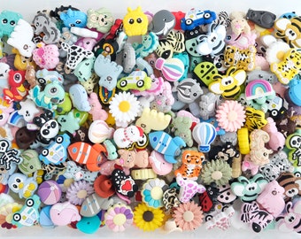 Lucky Silicone Beads, Silicone Beads Mix, Random Silicone Beads,Bulk Silicone Beads Wholesale, Shipped Random