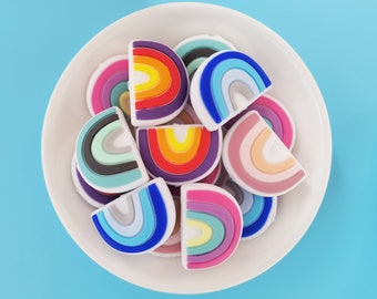 Rainbow Silicone Beads, Silicone Rainbow Bead, Bulk Silicone Beads, Silicone Bead Wholesale, BPA Free