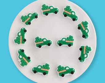 Perle focale en silicone pour camion Shamrock, acier inoxydable Perles de la Saint-Patrick, pour la fabrication de bijoux
