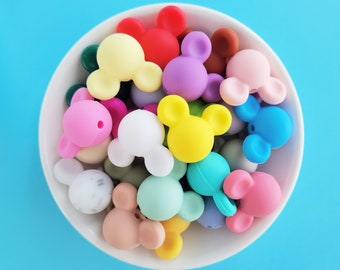 Mouse Silicone Beads , Silicone Beads, Bulk Silicone Beads, Cartoon Silicone Bead Wholesale, BPA Free