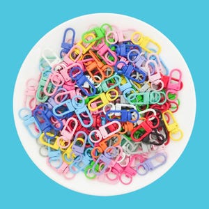 15 Color Lacquer Keychain Key Clasp, Candy Color U-shaped Keychain Charm Clasp,  Lobster Swivel Clasps Key Ring,Keychain DIY Supplies