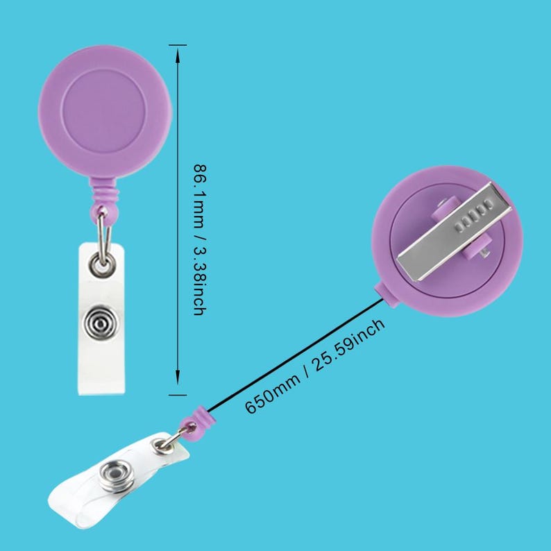 Colorful Retractable Badge Reel with Alligator Clip,For Teacher Nurse Lanyard Making image 5