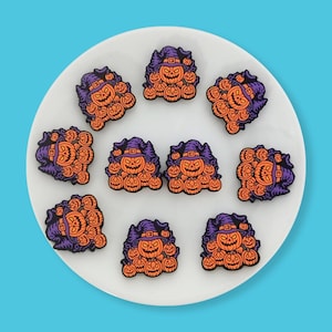 Vintage Witch Hat Pumpkins  Silicone Focal Beads,Halloween Silicone Beads,Spooky Season Beads,Loose Silicone Beads for DIY Crafts
