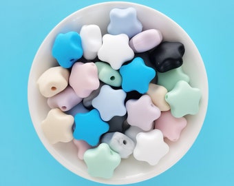 Cuentas focales de silicona en forma de estrella, para hacer joyas, dijes de cuentas de joyería