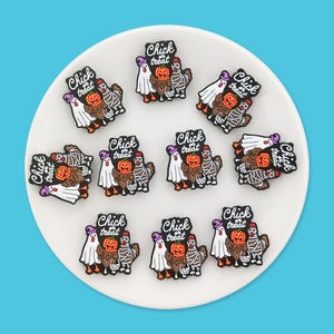 Halloween Spooky Silicone Focal Beads,&quot;Trick or Treat&quot; Bead,DIY Pens,keychains,  Bracelet, Lanyard Making