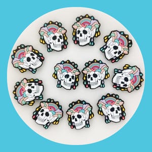 Skull Silicone Focal Beads,Halloween Craft Supply