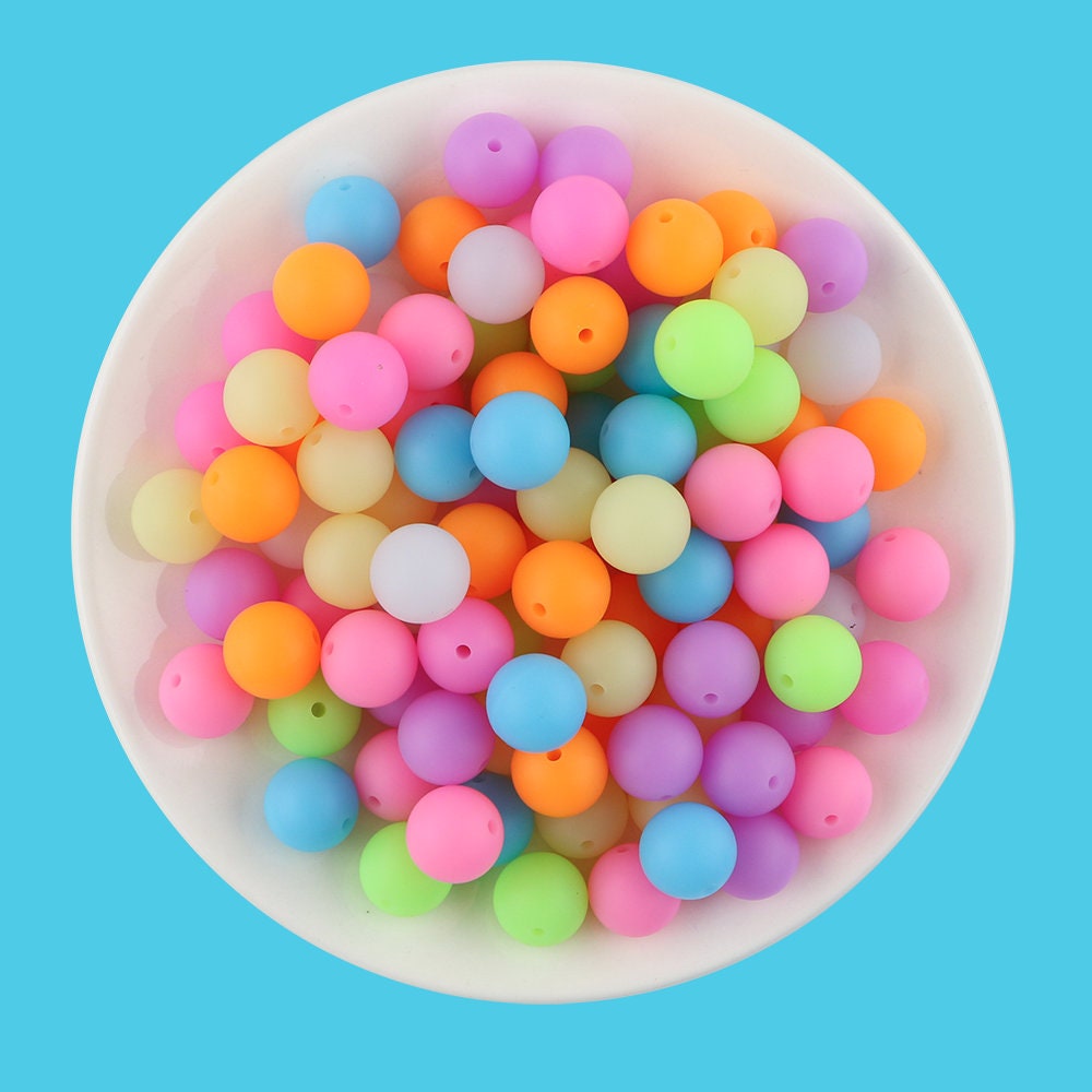 15mm Luminous silicone beads, Glitter Silicone Beads,  Silicone Beads, Bulk Silicone Beads, Round Silicone Bead Wholesale