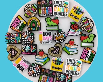 Teacher Focal Silicone Beads Mix,DIY Keychain Beaded Pen Bracelet, Lanyard  Gift