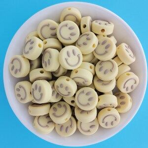 Smiley Silicone Beads, Face Silicone Beads, Bulk Silicone Beads, Silicone Bead Wholesale, BPA Free image 9