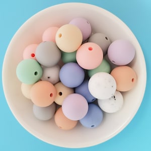 15mm Silicone Beads, Bulk Silicone Beads, Round Silicone Bead Wholesale