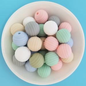 15mm Beehive Silicone Bead, Round Craft Supplies